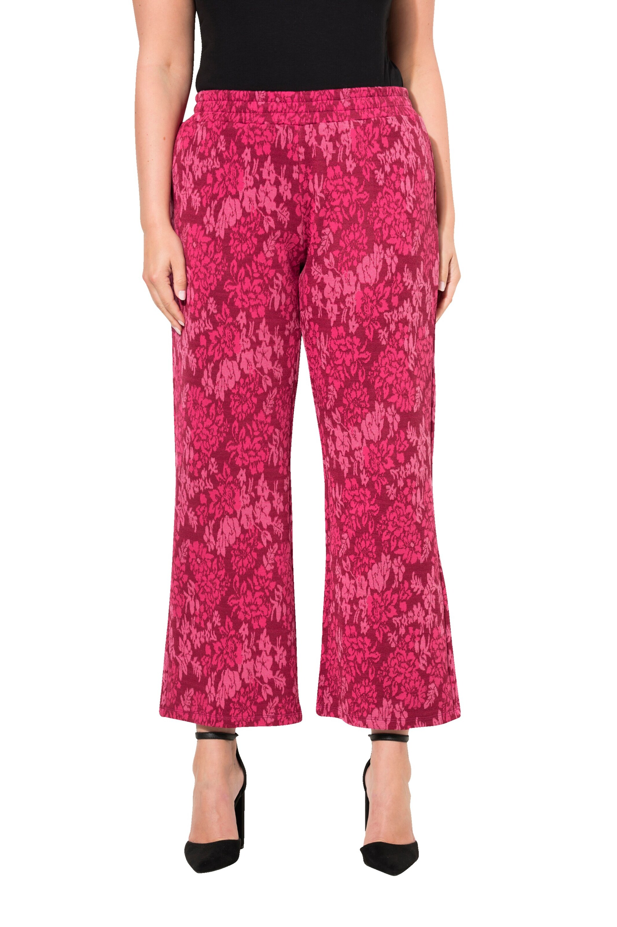 MIAMODA Flared Trousers in Pink: front