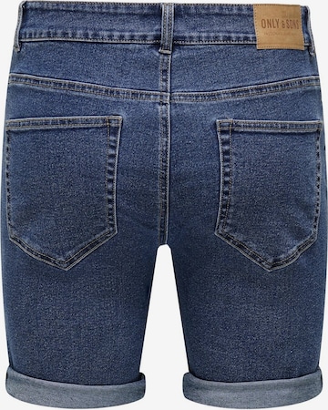 Only & Sons Regular Shorts 'PLY' in Blau