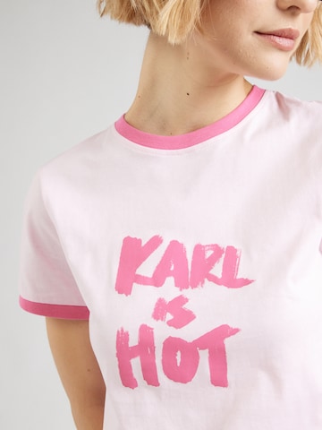 Karl Lagerfeld Paita 'KARL IS HOT' värissä vaaleanpunainen