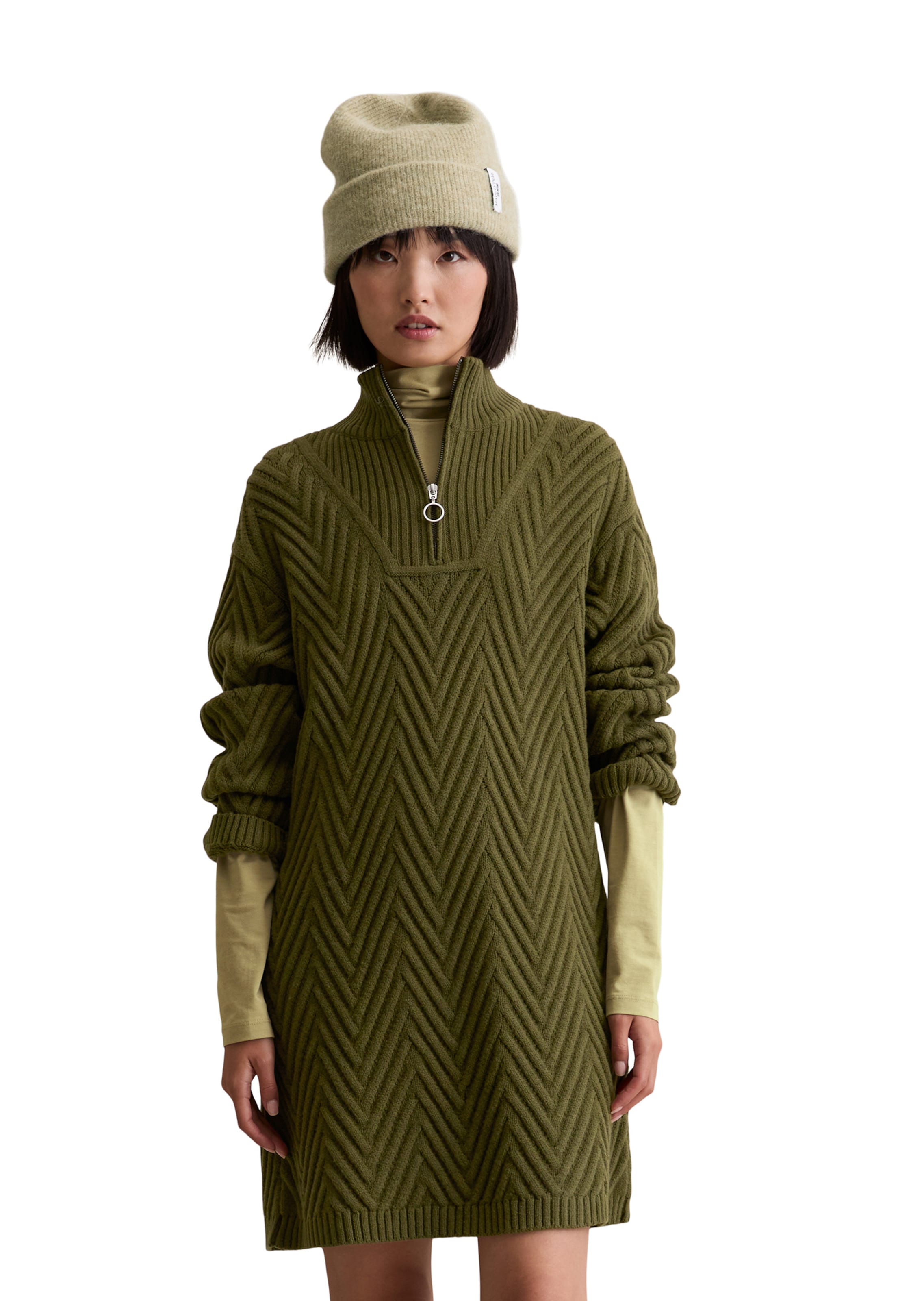 Marc O'Polo DENIM Kleid in Grün: Vorderseite