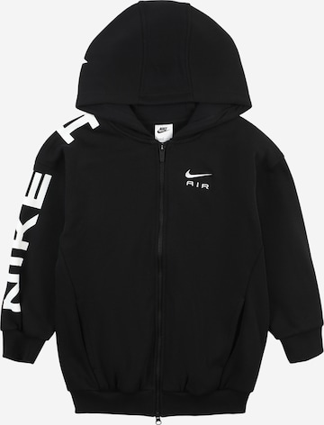 Nike Sportswear Кофта на молнии в Черный: спереди