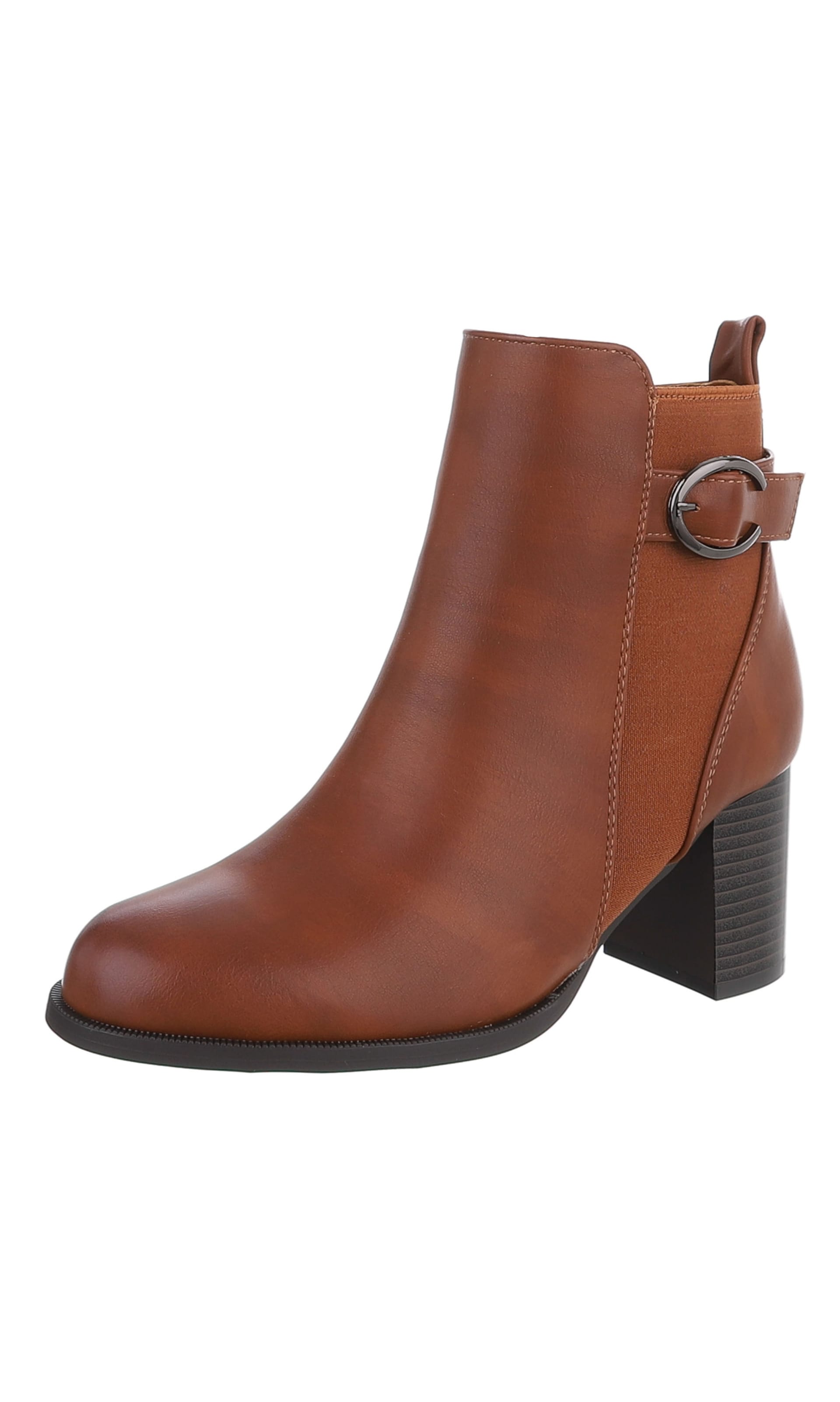 Ital-Design Ankle Boots in Brown: front