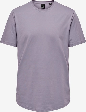 Only & Sons Koszulka 'Matt' w kolorze fioletowy: przód