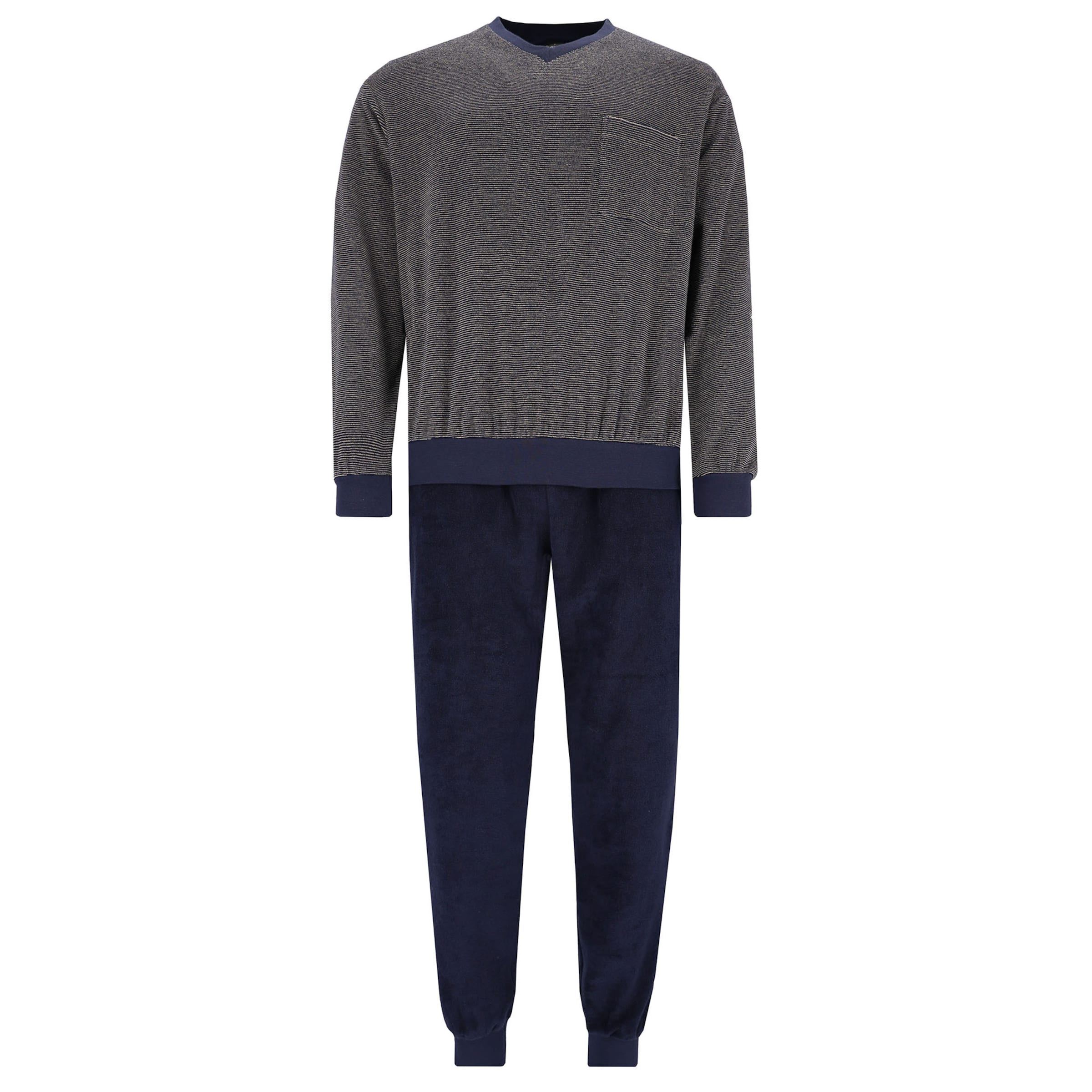 HAJO Piżama długa w kolorze szary: przód