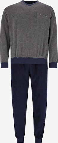 Pyjama long HAJO en bleu : devant