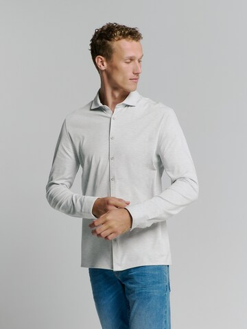 No Excess Regular fit Button Up Shirt in Beige: front