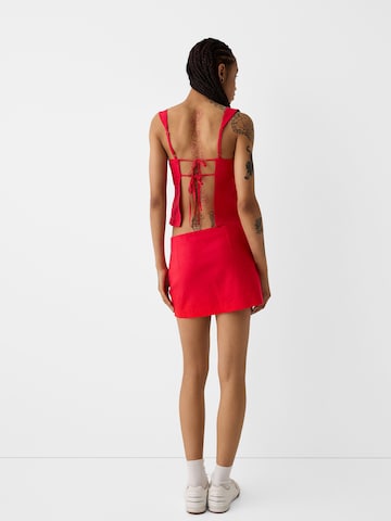 Bershka Top | rdeča barva