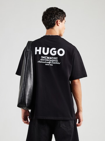 Maglietta 'Nalono' di HUGO in nero: frontale
