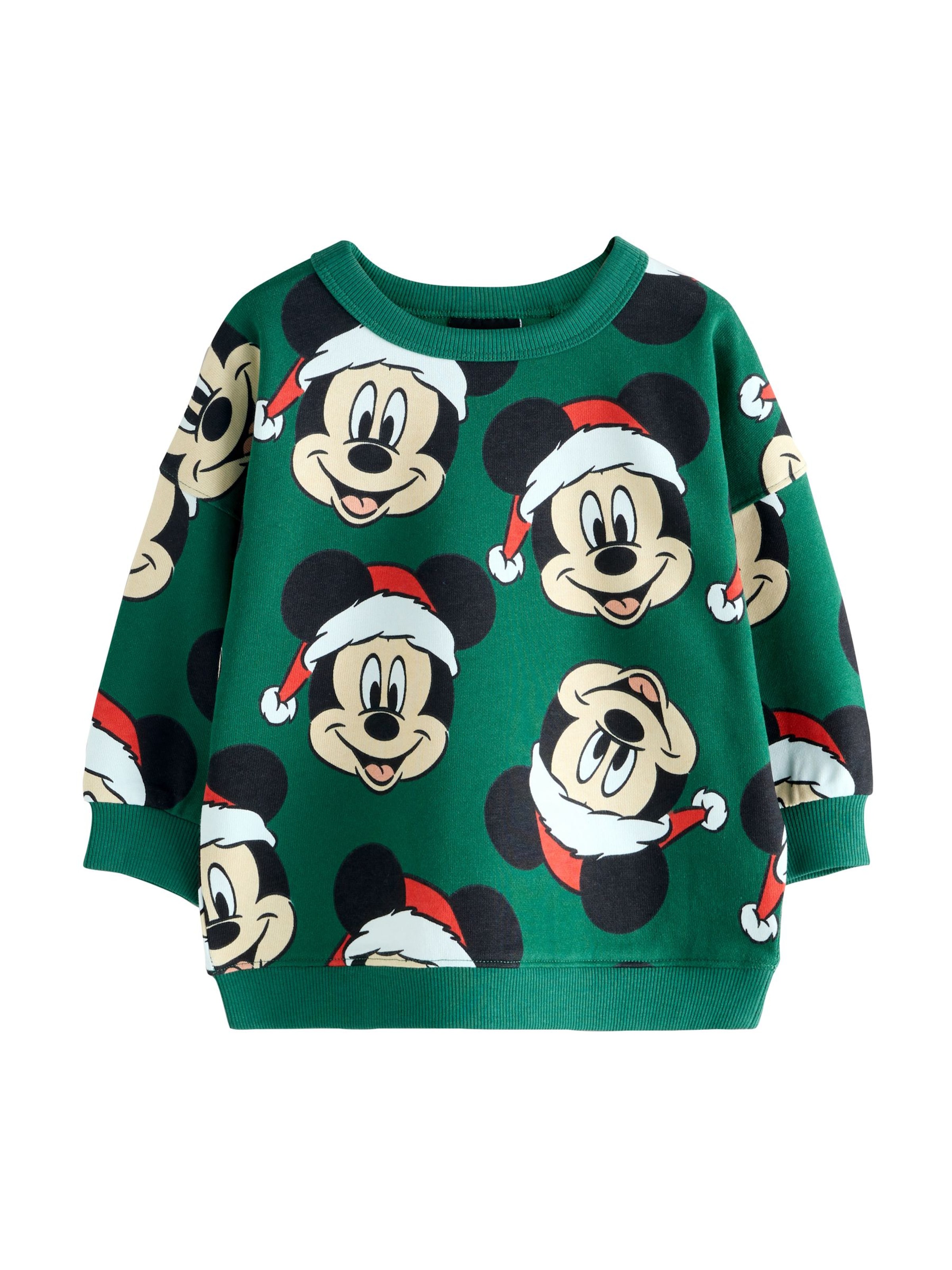 Next - Sudadera 'Mickey Mouse' en verde: frente