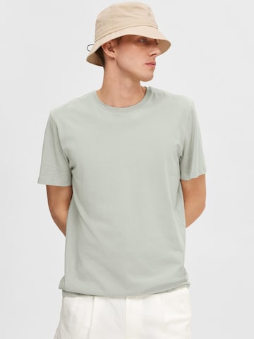 T-Shirt 'Aspen' SELECTED HOMME en vert