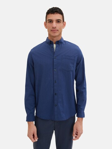 TOM TAILOR Regular fit Button Up Shirt in Blue: front