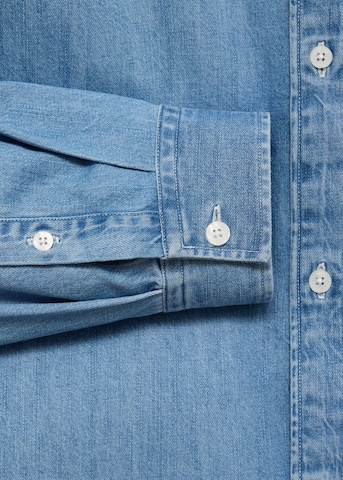 MANGO MAN Regular Fit Hemd 'Marzio' in Blau