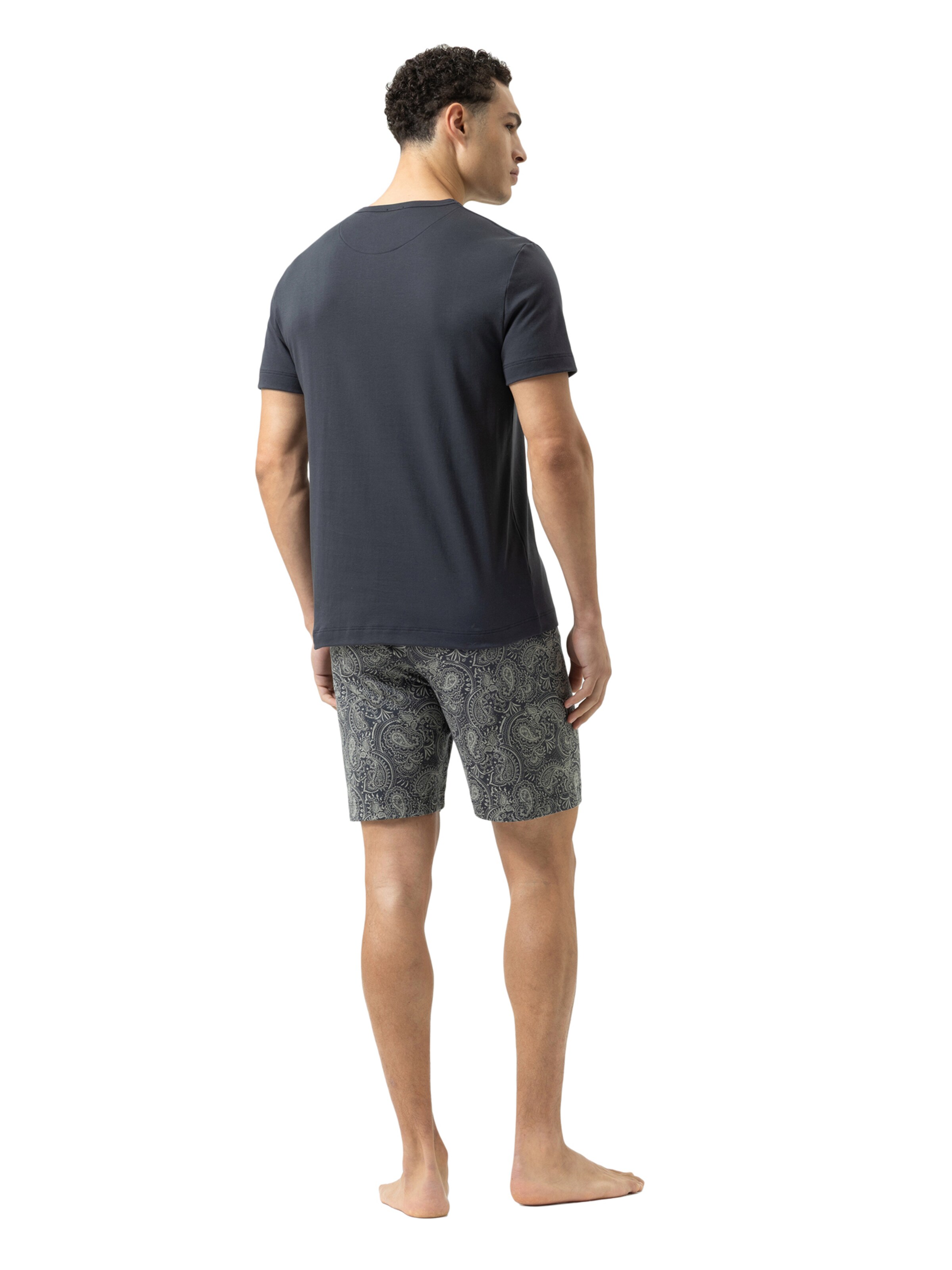 Mey Pajama short 'Evening Paisley' in Grey