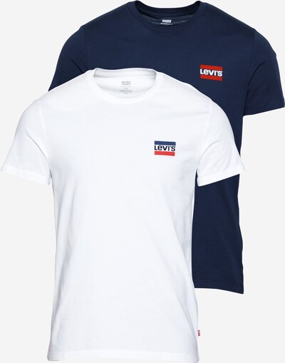 LEVI'S ® Тениска '2Pk Crewneck Graphic' в нейви синьо / червено / бяло, Преглед на продукта