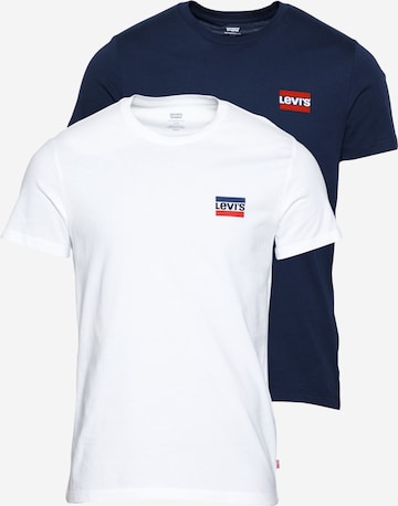 T-Shirt '2Pk Crewneck Graphic' LEVI'S ® en bleu : devant