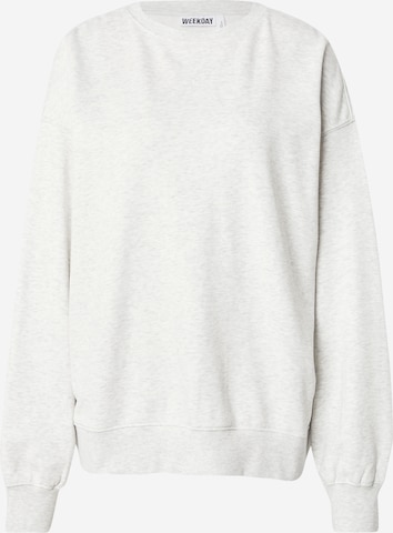 WEEKDAY Collegepaita 'Tasha' värissä harmaa: etupuoli