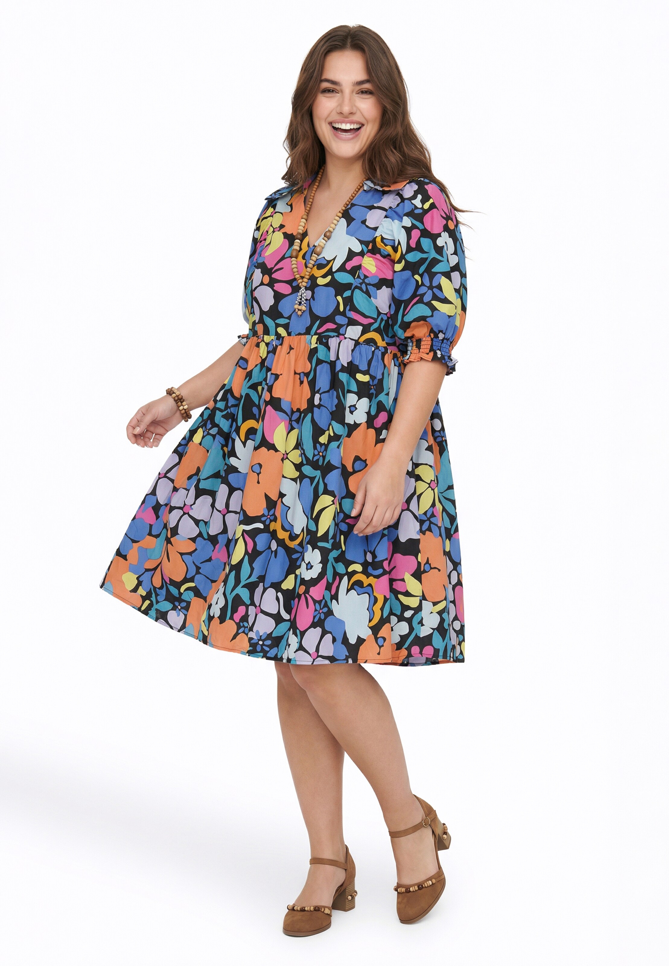 joella - Vestido em mistura de cores: frente