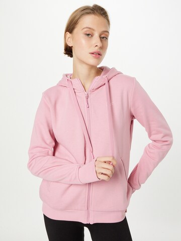 4F Athletic Zip-Up Hoodie in Pink: front