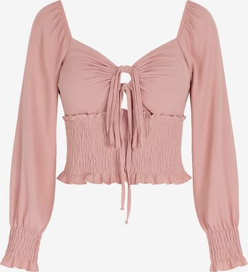 Chemisier Elara en rose : devant