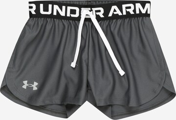 UNDER ARMOUR - Regular Calças de desporto 'Play Up' em cinzento: frente