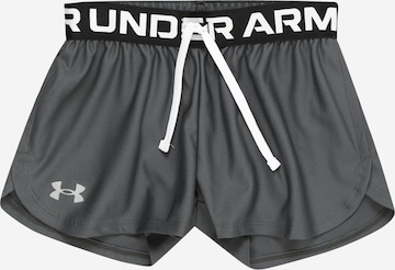 Regular Pantalon de sport 'Play Up' UNDER ARMOUR en gris : devant