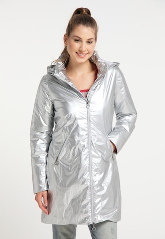 Palton de iarnă de la MYMO pe argintiu: față