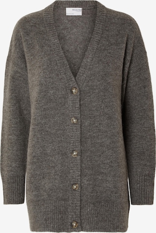 SELECTED FEMME Knit Cardigan 'Maline' in Grey: front