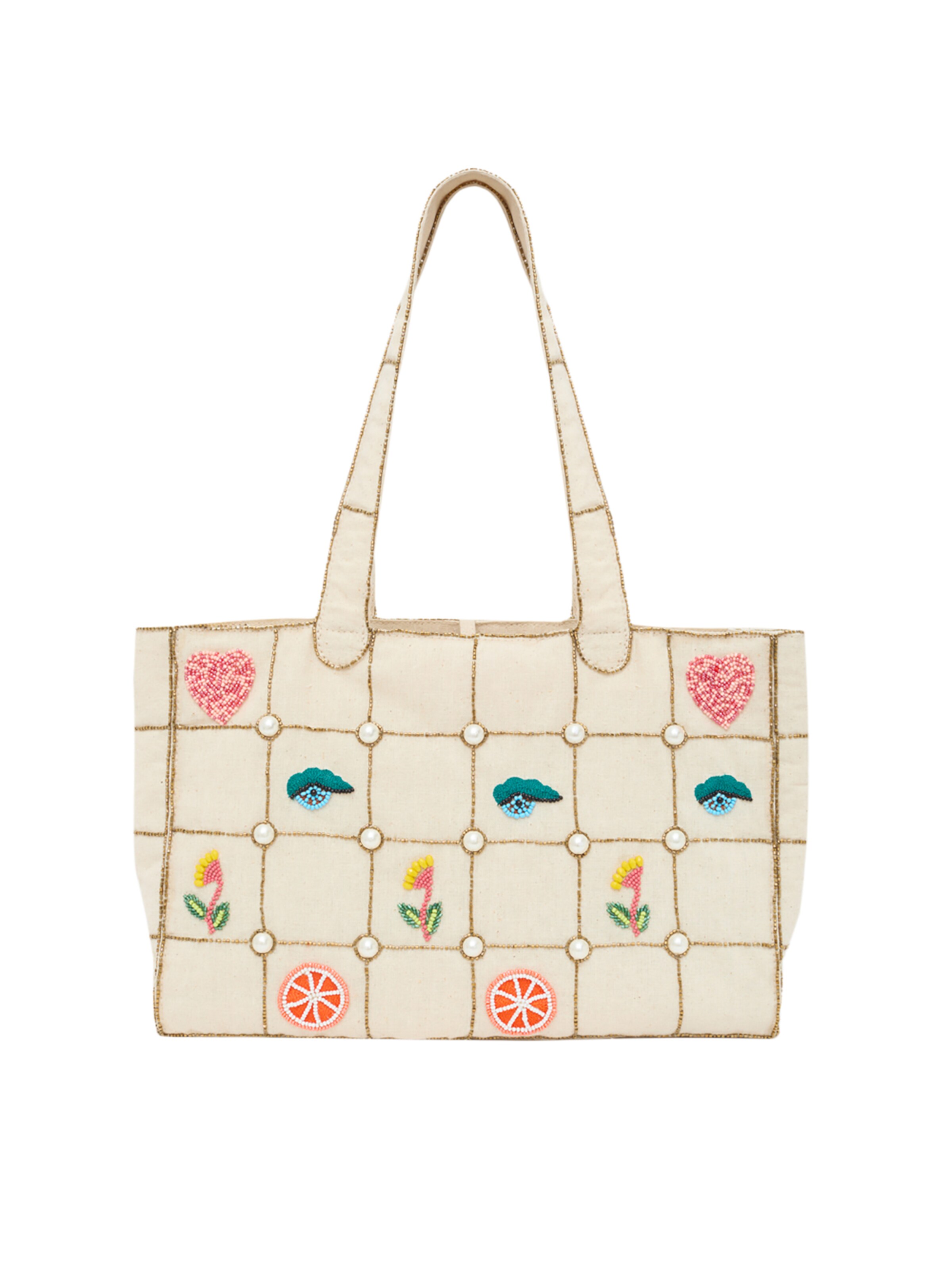 Shopper di NALì in beige: frontale