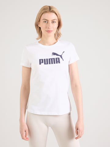 PUMA Koszulka funkcyjna 'ESS No. 1' w kolorze biały: przód