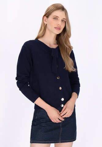 DreiMaster Vintage Gebreid vest in Blauw: voorkant