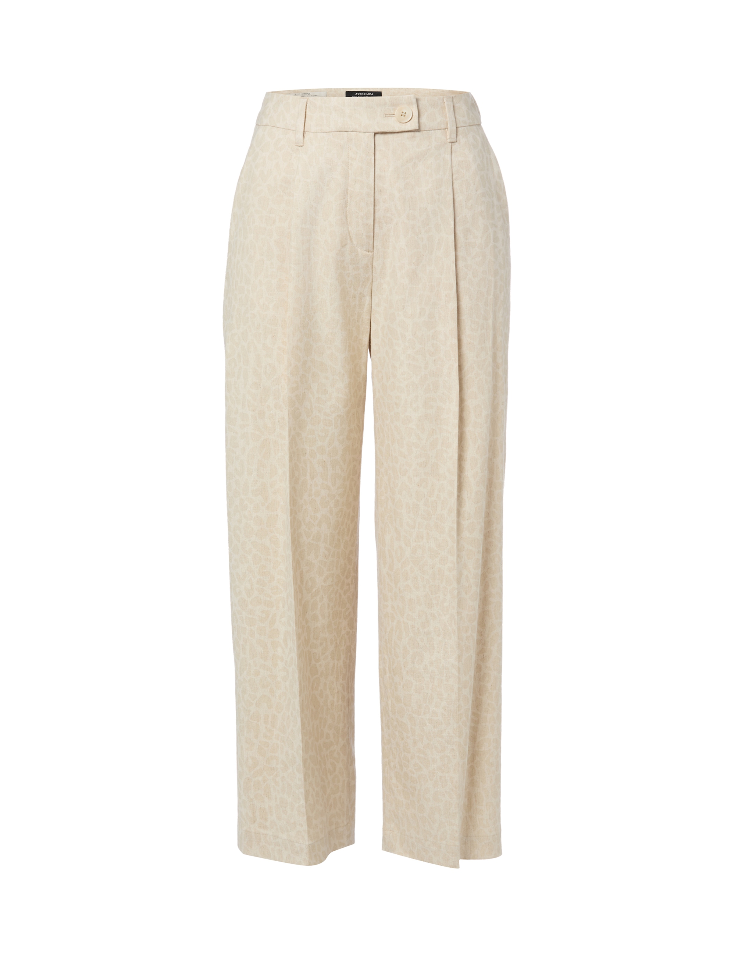 Marc Cain Regular Pleat-front trousers 'Wasco' in Beige: front
