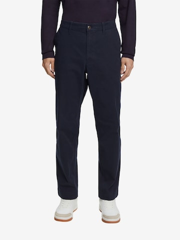 ESPRIT Regular Chino Pants in Blue: front