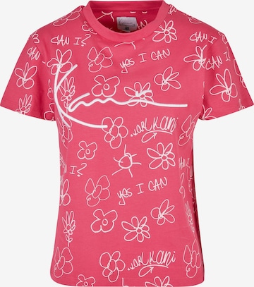 T-shirt Karl Kani en rose : devant