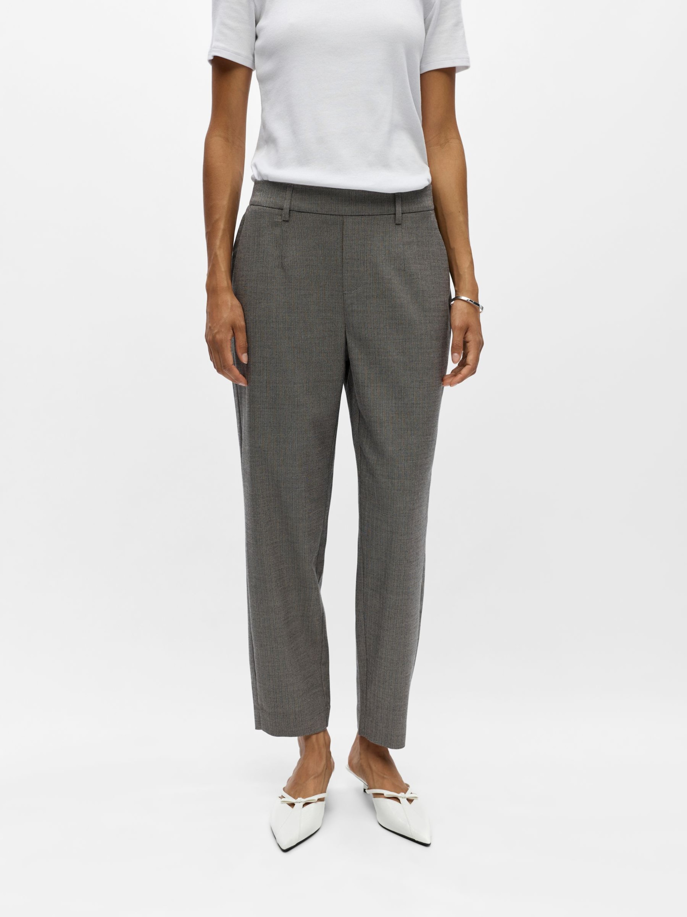 OBJECT - Slimfit Pantalón en gris: frente