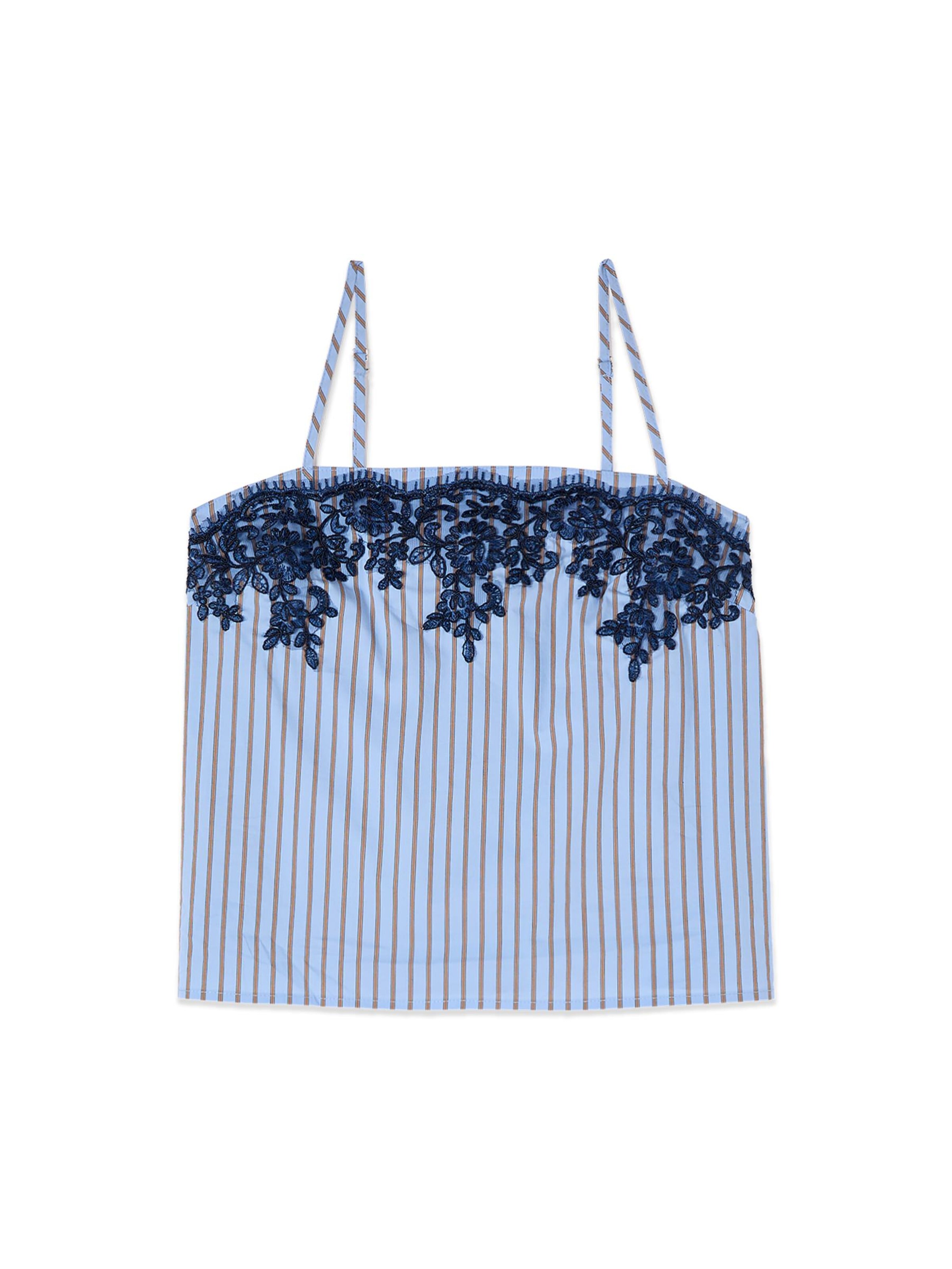 Camicia da donna di oltre in blu: frontale