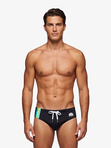 Sundek Swim Trunks in Black: front