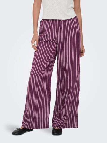 ONLY - Pierna ancha Pantalón 'ONLMeldola' en lila: frente