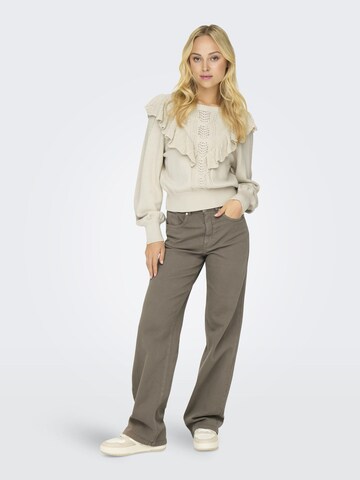ONLY - Pierna ancha Pantalón 'JUICY' en gris