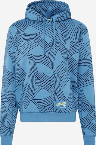 ADIDAS ORIGINALS Sweatshirt 'Original Athletic Club Allover Print' in Blau: predná strana