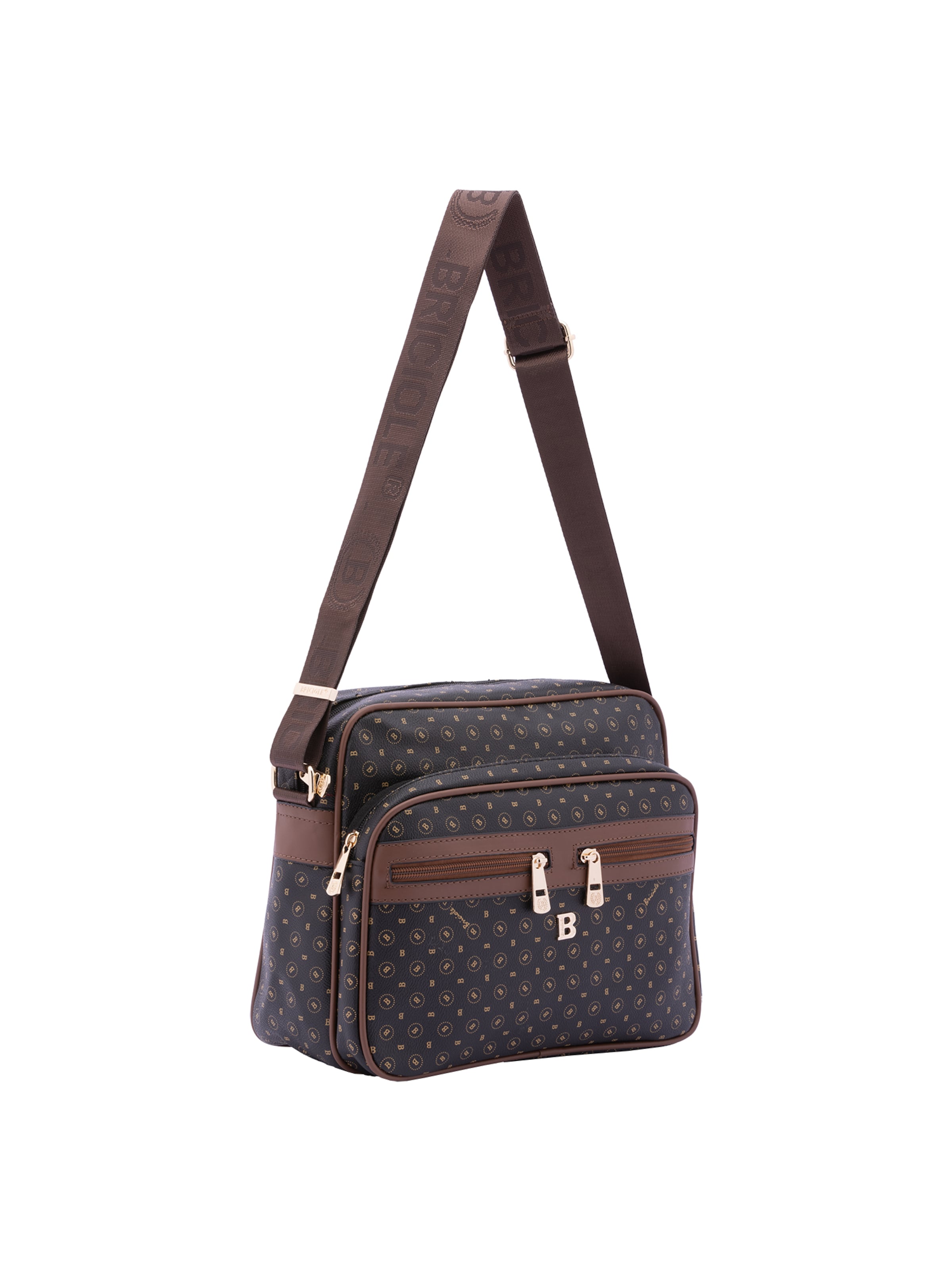 Borsa a tracolla di Briciole in nero: frontale