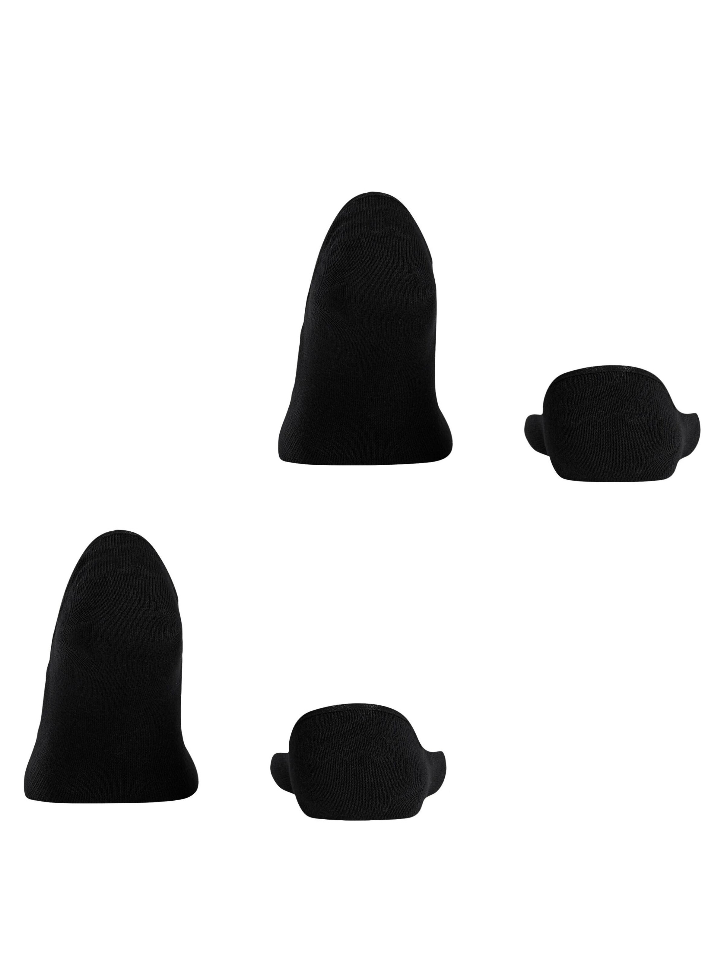 ESPRIT Füßlinge 'Basic Uni 2-Pack'‌‌ in Schwarz