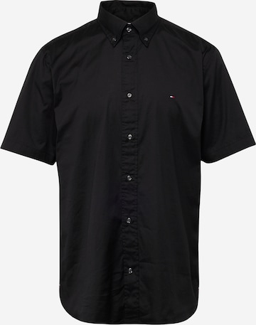 TOMMY HILFIGER - Regular Fit Camisa em preto: frente