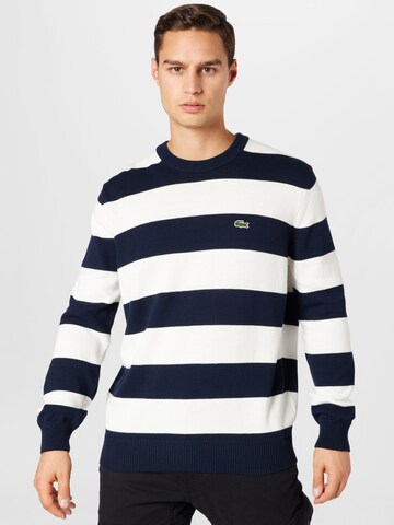 Pull-over LACOSTE en bleu : devant