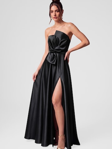 Ombre Abendkleid‌‌‌‌‌ in Schwarz: Vorderseite