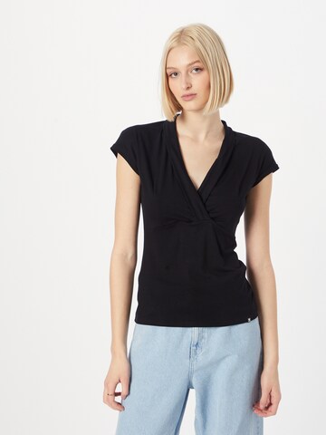 Blutsgeschwister Shirt 'Mon Cher Cache-Cœur' in Black: front