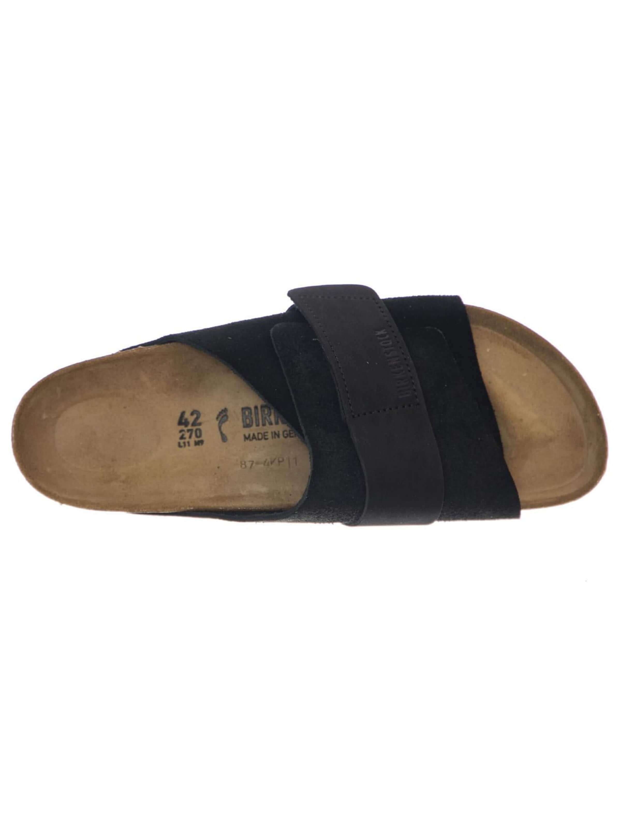 BIRKENSTOCK Sandały 'Kyoto black, Suede Leather / Nubuck' w kolorze czarny