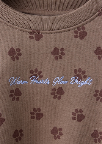 MANGO KIDS Sweatshirt i brun