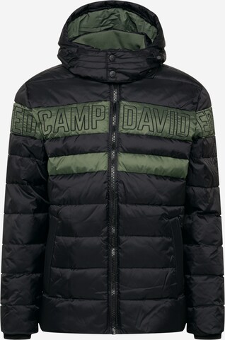 CAMP DAVID Winter Jacket in Black: front