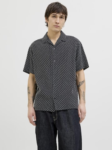 JACK & JONES Comfort fit Overhemd in Zwart: voorkant