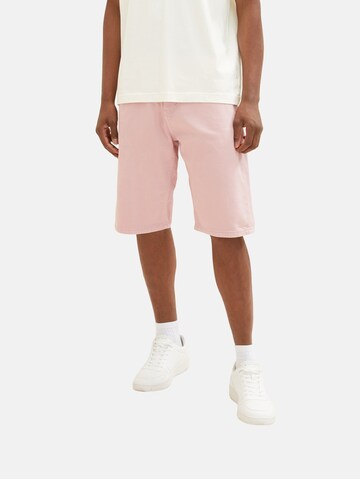 TOM TAILOR Regular Trousers 'Morris' in Pink